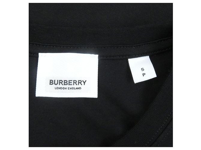 Camiseta de algodón bordada con el logo de Burberry Negro - vista 5