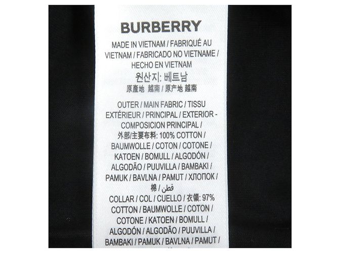 Camiseta de algodón bordada con el logo de Burberry Negro - vista 6