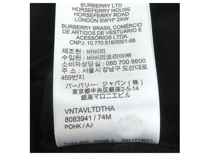 Camiseta de algodón bordada con el logo de Burberry Negro - vista 9