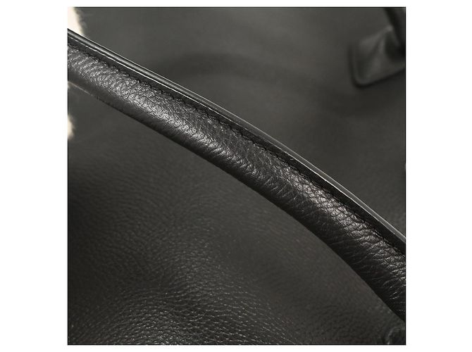 Chanel Cerf Borsa Executive in Pelle Media Nero - vista 7