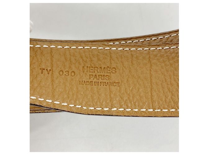 Cintura Hermès Constance in Nero e Oro D'oro - vista 2