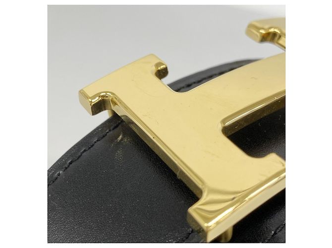 Cintura Hermès Constance in Nero e Oro D'oro - vista 3