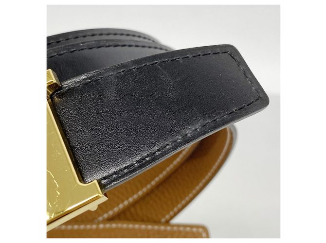 Cintura Hermès Constance in Nero e Oro D'oro - vista 6