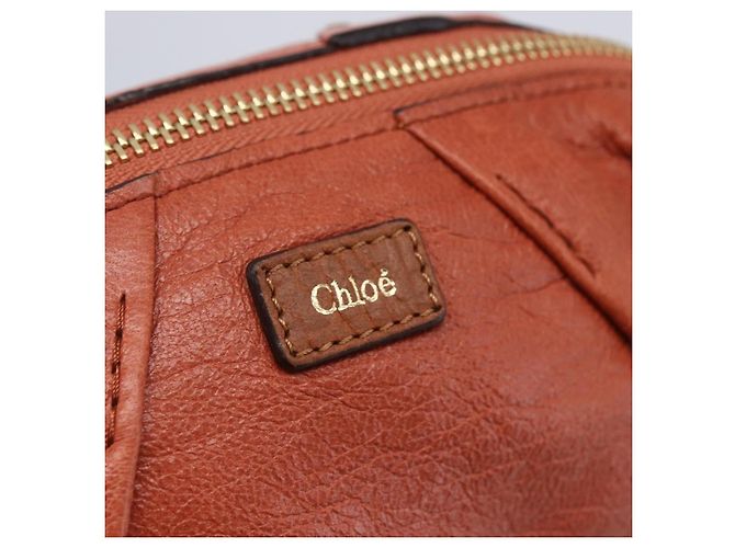 Chloé Chloe Vintage Schultertasche aus Leder Orange - Ansicht 7