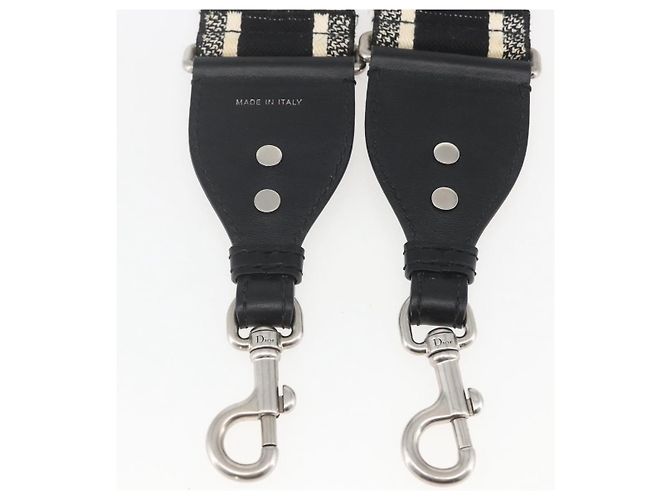 Christian Dior Logo Shoulder Strap Embroidered Canvas Thin - view 4