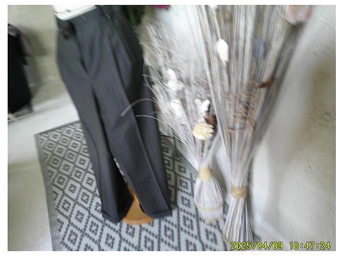 Pantalones Georges Rech de lana gris oscuro Gris antracita - vista 3