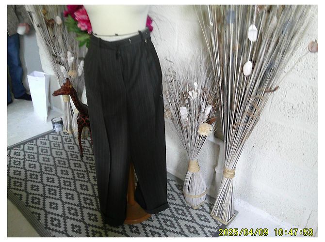 Pantalones Georges Rech de lana gris oscuro Gris antracita - vista 4
