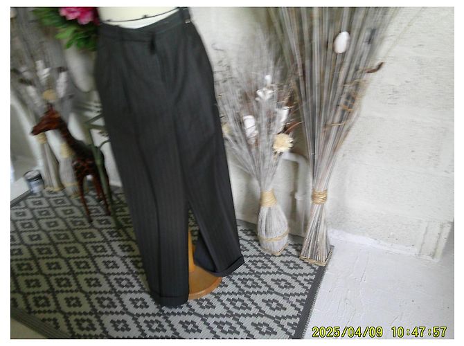 Pantalones Georges Rech de lana gris oscuro Gris antracita - vista 5