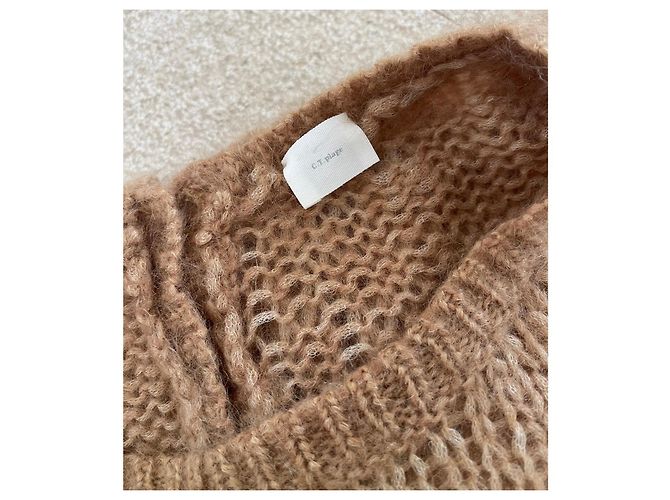 Autre Marque Pull C.T. Plage Camel Mohair Nylon und Waschbär Größe 38 - 40 Beige - Ansicht 14