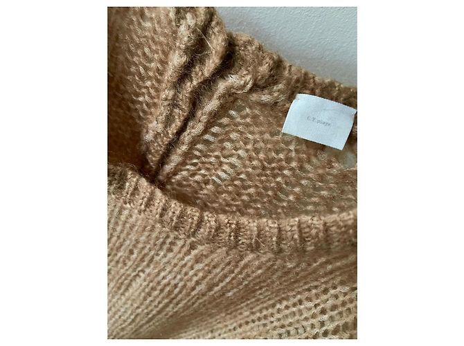 Autre Marque Pull C.T. Plage Camel Mohair Nylon und Waschbär Größe 38 - 40 Beige - Ansicht 6