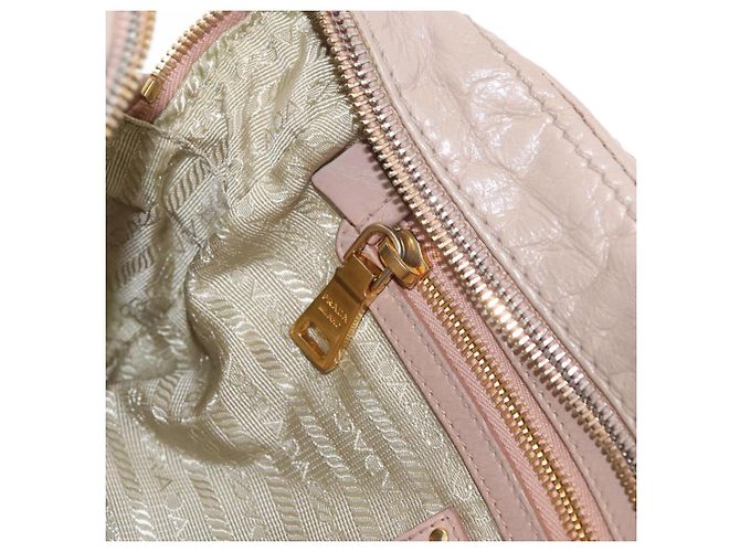 PRADA Borsa a Mano in Pelle 2 in 1 Beige Oro Auth ka1158 D'oro - vista 25