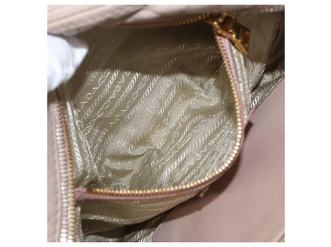 PRADA Borsa a Mano in Pelle 2 in 1 Beige Oro Auth ka1158 D'oro - vista 26