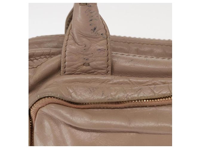 PRADA Borsa a Mano in Pelle 2 in 1 Beige Oro Auth ka1158 D'oro - vista 4