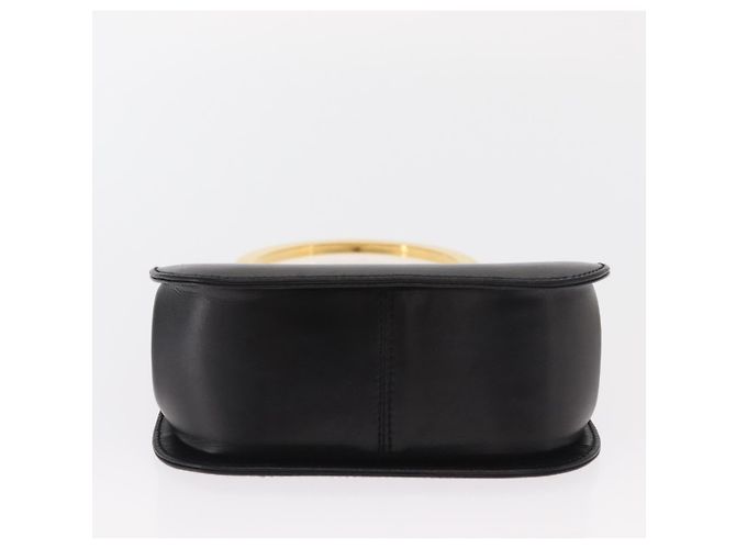 Borsa a mano Gancini in pelle nera e oro Salvatore Ferragamo Auth 159266V Nero D'oro - vista 11