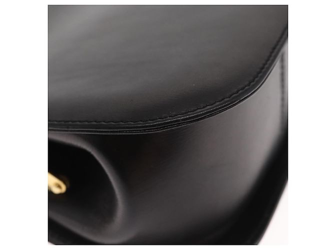 Borsa a mano Gancini in pelle nera e oro Salvatore Ferragamo Auth 159266V Nero D'oro - vista 12