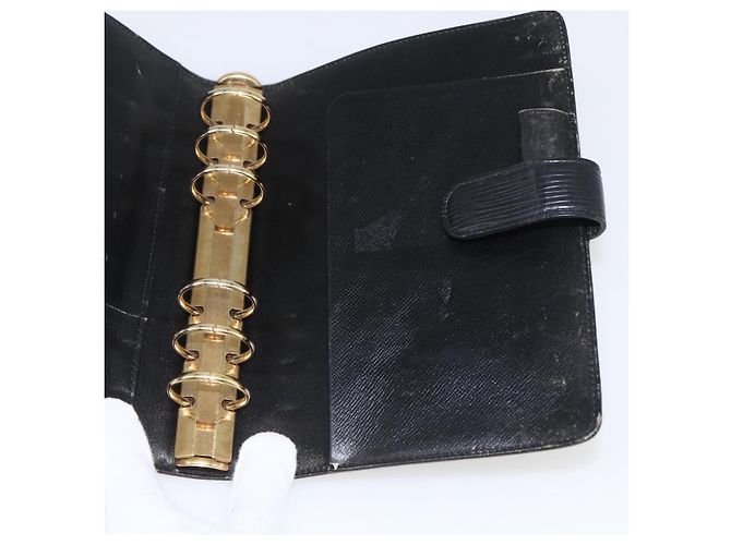 COPERTINA PER AGENDA GIORNALIERA LOUIS VUITTON Epi Agenda MM Nera R20042 LV Auth ar13887 - vista 15