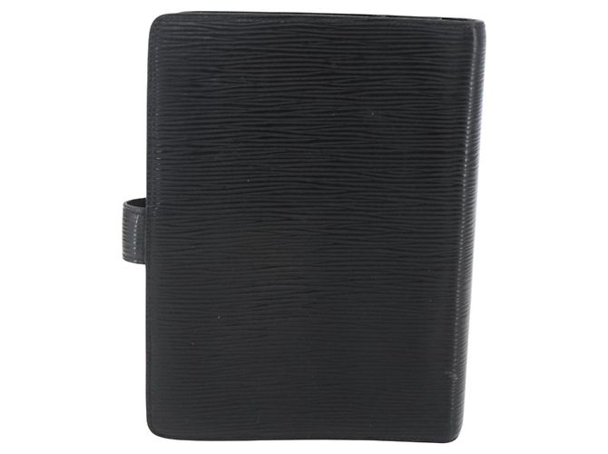 COPERTINA PER AGENDA GIORNALIERA LOUIS VUITTON Epi Agenda MM Nera R20042 LV Auth ar13887 - vista 3