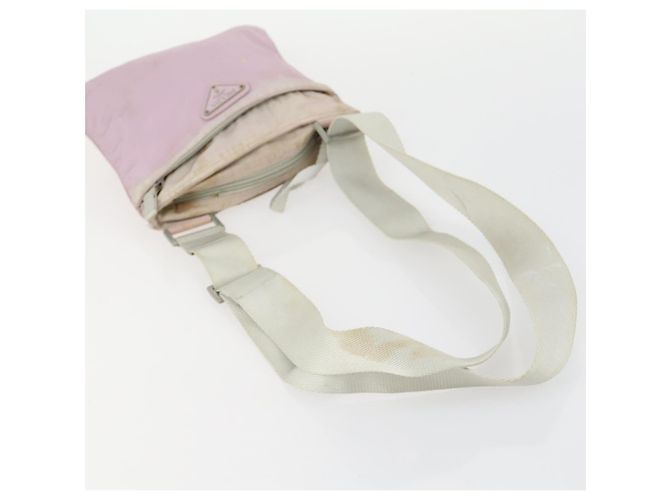 Borsa a Spalla PRADA Nylon 3 Set Beige Rosa Auth ar13913 - vista 12
