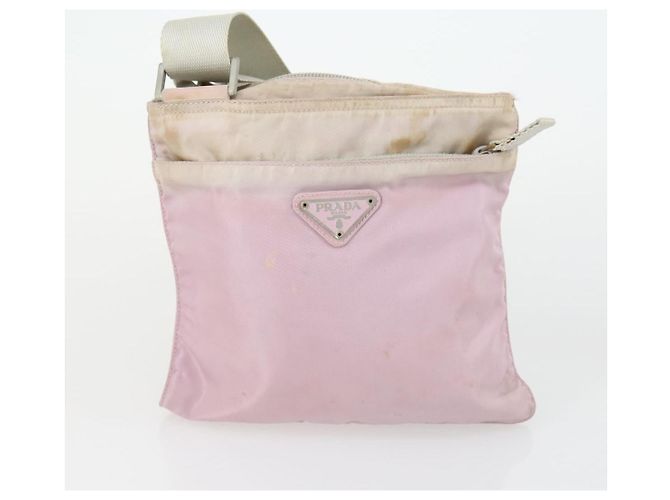 Borsa a Spalla PRADA Nylon 3 Set Beige Rosa Auth ar13913 - vista 9