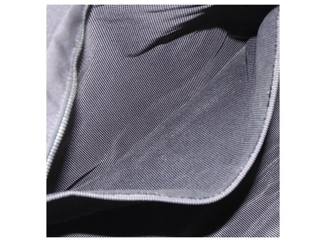 Hermès HERMES Her Line Tote Tasche Canvas Grau Silber Auth ka1042 Braun - Ansicht 18