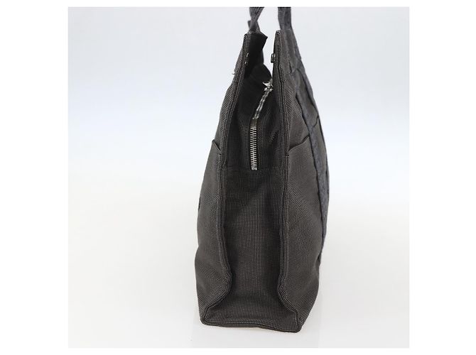 Hermès HERMES Her Line Tote Tasche Canvas Grau Silber Auth ka1042 Braun - Ansicht 4