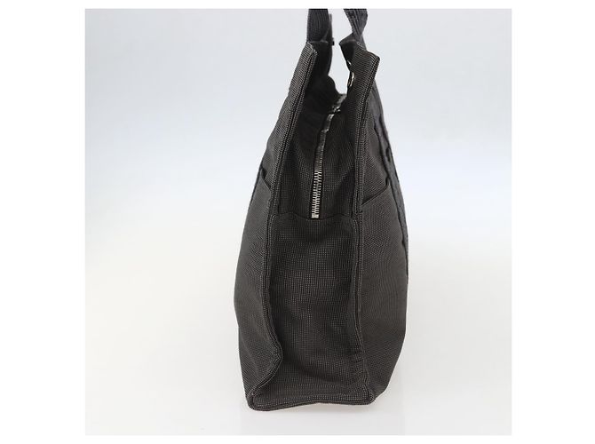 Hermès HERMES Her Line Tote Tasche Canvas Grau Silber Auth ka1042 Braun - Ansicht 5
