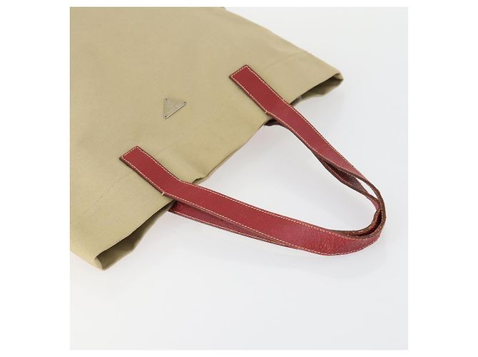 Tote PRADA Tasche Nylon Leder Canvas 4 Set Orange Beige Khaki Braun Authentisch ti3540 - Ansicht 24
