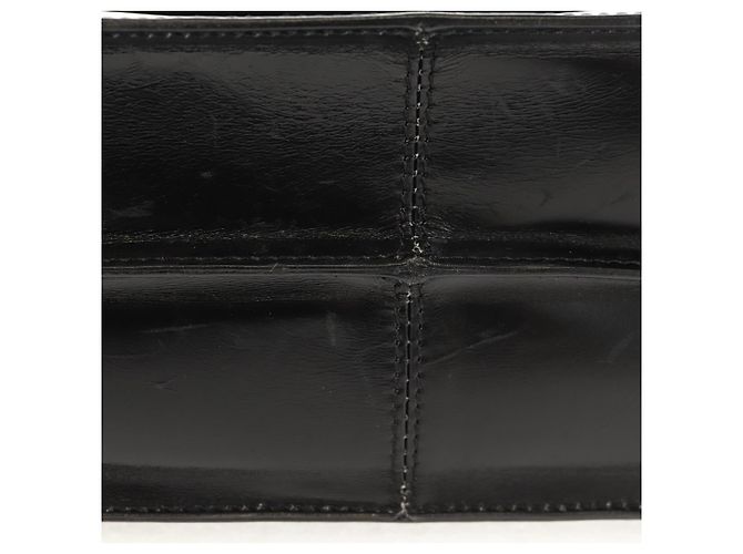 Céline Borsa a mano CELINE Circle in pelle 2 in 1 nera e oro Auth 160805V Nero D'oro - vista 12