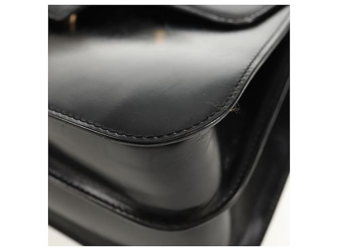 Céline Borsa a mano CELINE Circle in pelle 2 in 1 nera e oro Auth 160805V Nero D'oro - vista 14