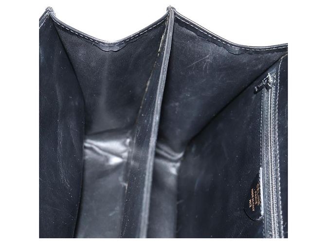 Céline Borsa a mano CELINE Circle in pelle 2 in 1 nera e oro Auth 160805V Nero D'oro - vista 24