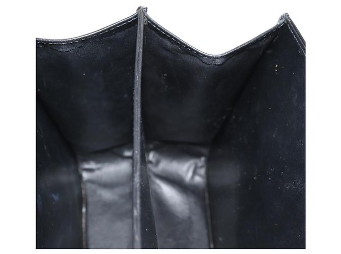 Céline Borsa a mano CELINE Circle in pelle 2 in 1 nera e oro Auth 160805V Nero D'oro - vista 25