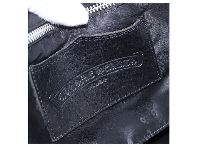 Borsa tote Chrome Hearts FS Crosspatch in pelle nera Auth 159442SM Nero - vista 14