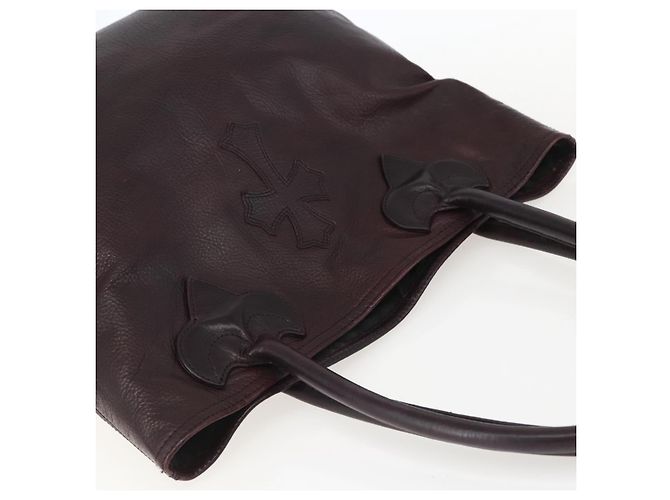 Borsa tote Chrome Hearts FS Crosspatch in pelle nera Auth 159442SM Nero - vista 6