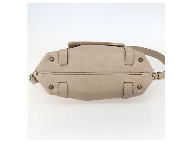 Chloé Borsa a Mano in Pelle Chloe Elsie 2 in 1 Beige Oro Auth BA9166 D'oro - vista 11