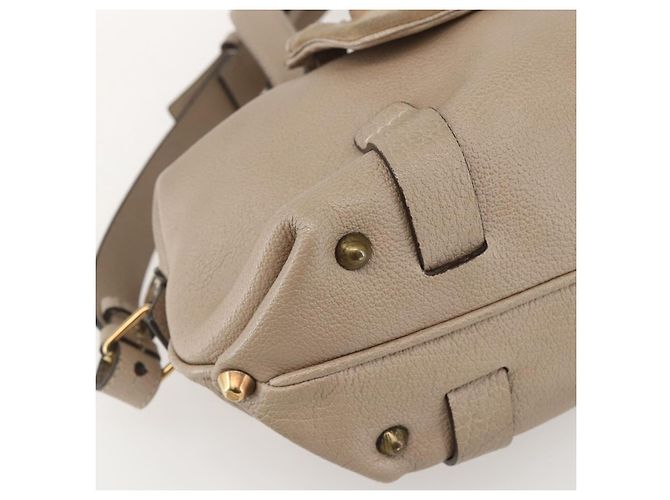 Chloé Borsa a Mano in Pelle Chloe Elsie 2 in 1 Beige Oro Auth BA9166 D'oro - vista 13