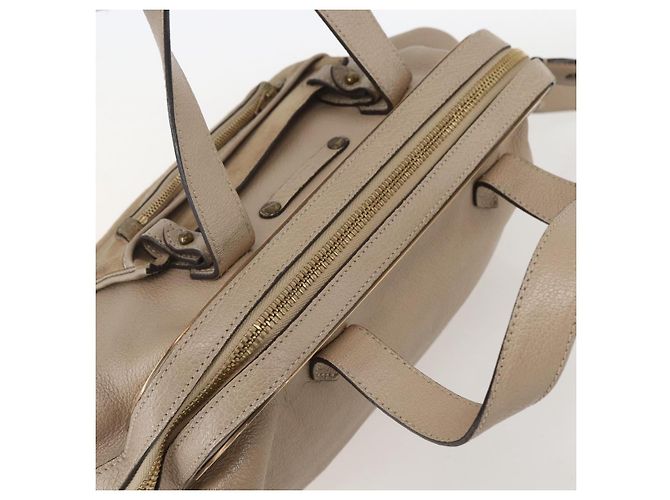 Chloé Borsa a Mano in Pelle Chloe Elsie 2 in 1 Beige Oro Auth BA9166 D'oro - vista 6