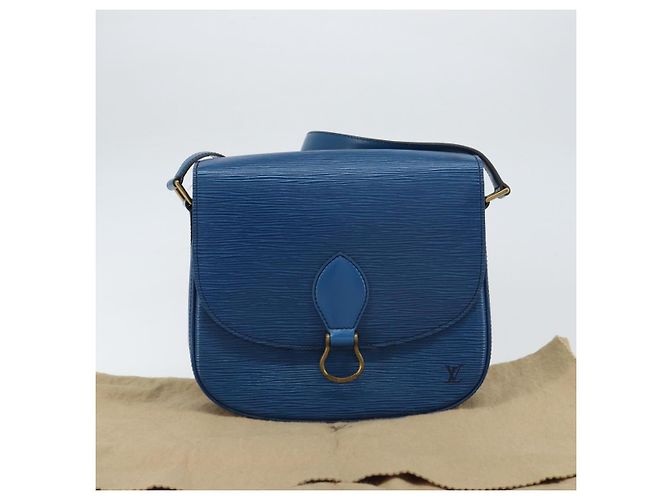 LOUIS VUITTON Borsa a Spalla Epi Saint Cloud GM Blu Toledo M52195 LV Auth BA9150 - vista 12