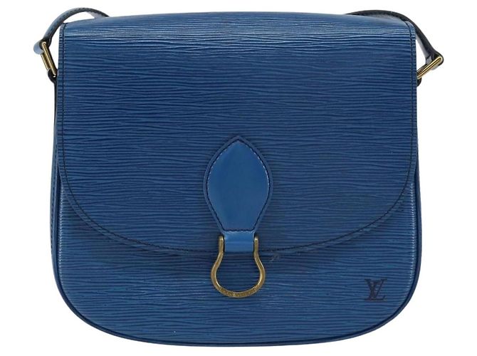 LOUIS VUITTON Borsa a Spalla Epi Saint Cloud GM Blu Toledo M52195 LV Auth BA9150 - vista 13