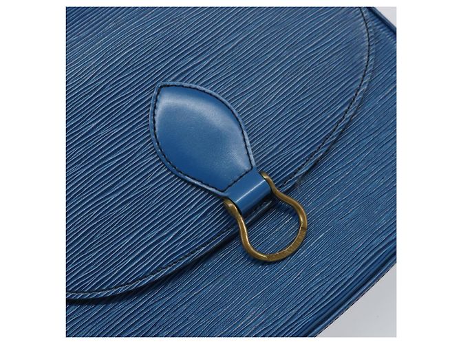LOUIS VUITTON Borsa a Spalla Epi Saint Cloud GM Blu Toledo M52195 LV Auth BA9150 - vista 18