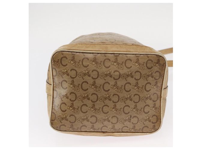 Céline Bolso de Hombro Celine C Sulky PVC Beige Oro Auth 158480 Dorado - vista 11