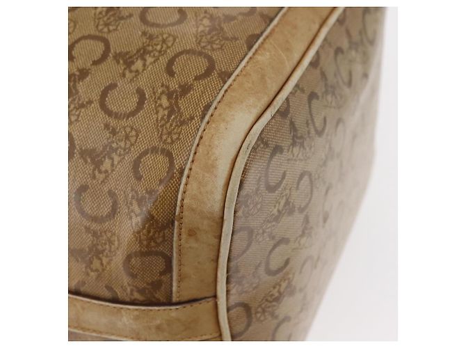 Céline Bolso de Hombro Celine C Sulky PVC Beige Oro Auth 158480 Dorado - vista 12