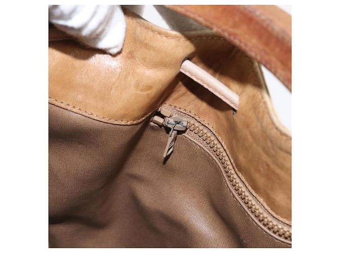 Céline Bolso de Hombro Celine C Sulky PVC Beige Oro Auth 158480 Dorado - vista 22