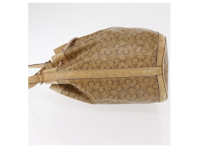 Céline Bolso de Hombro Celine C Sulky PVC Beige Oro Auth 158480 Dorado - vista 5