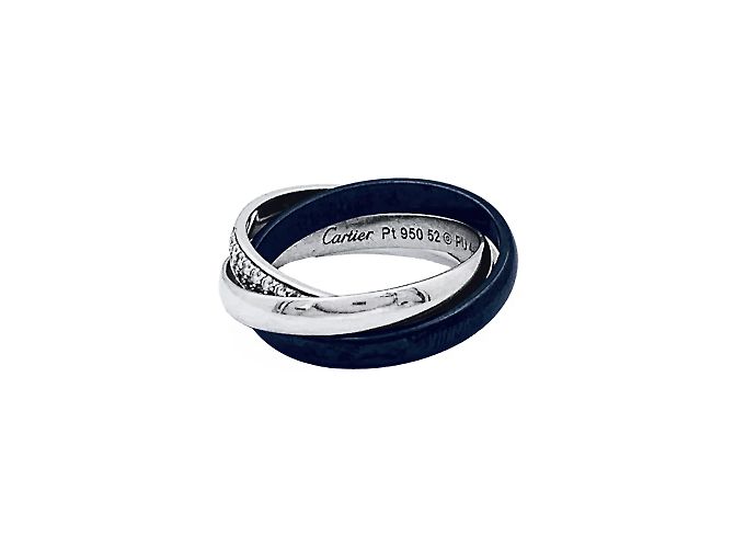 Cartier Ring, "Trinity", Weißgold, schwarze Keramik, Diamanten. - Ansicht 4