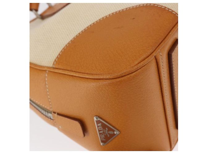 PRADA Boston Tasche aus Canvas Beige Silber Authentisch ep12540 - Ansicht 12