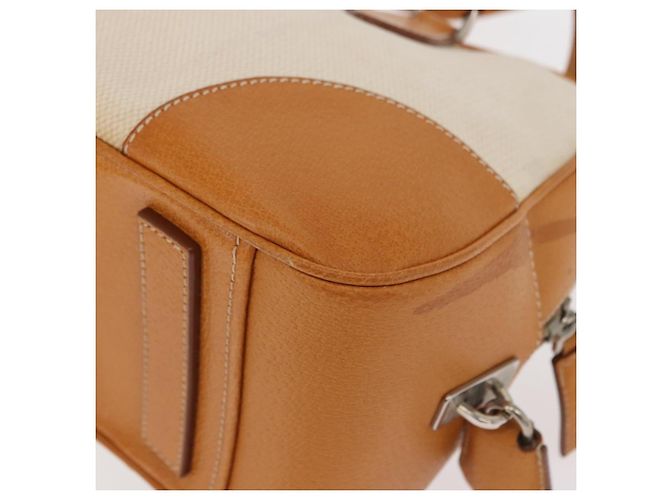 PRADA Boston Tasche aus Canvas Beige Silber Authentisch ep12540 - Ansicht 13