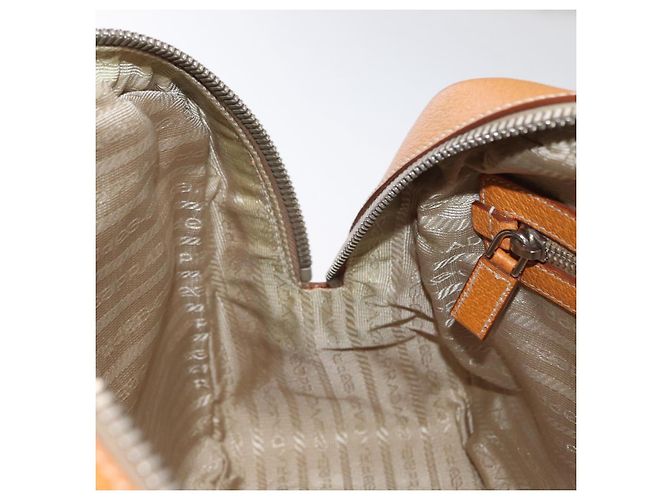 PRADA Boston Tasche aus Canvas Beige Silber Authentisch ep12540 - Ansicht 20