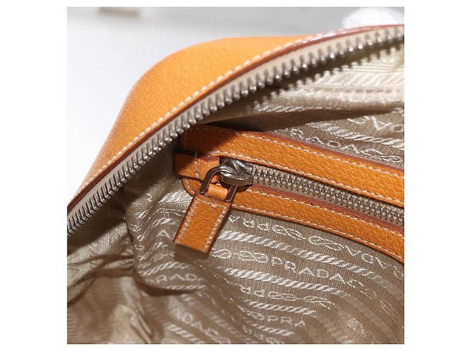 PRADA Boston Tasche aus Canvas Beige Silber Authentisch ep12540 - Ansicht 21