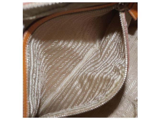 PRADA Boston Tasche aus Canvas Beige Silber Authentisch ep12540 - Ansicht 22