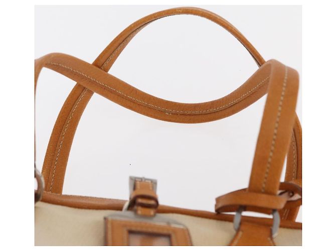 PRADA Boston Tasche aus Canvas Beige Silber Authentisch ep12540 - Ansicht 8